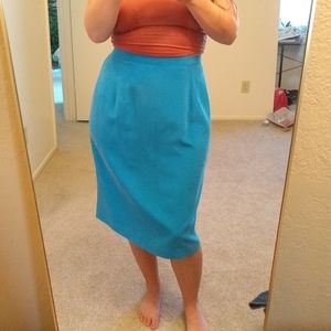 Vintage 100% silk skirt size 14